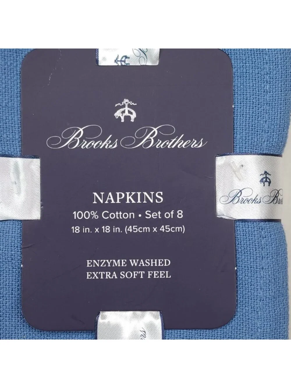 Brooks Brothers Oblong Tablecloth & Napkins Set 60